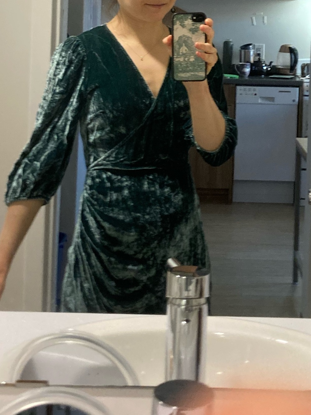 Wilfred lyric silk velvet dress